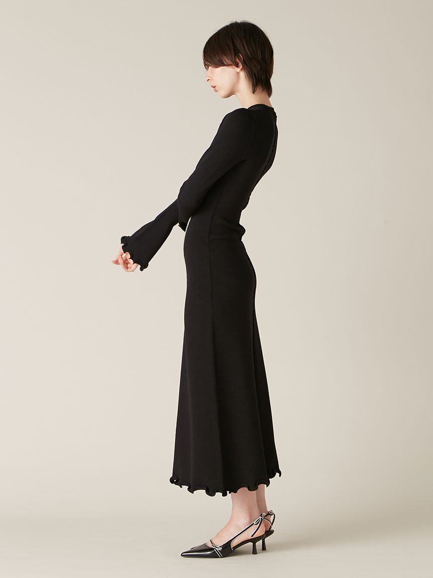 LILY BROWN「スイセンモチーフニットワンピース」|ワンピース|