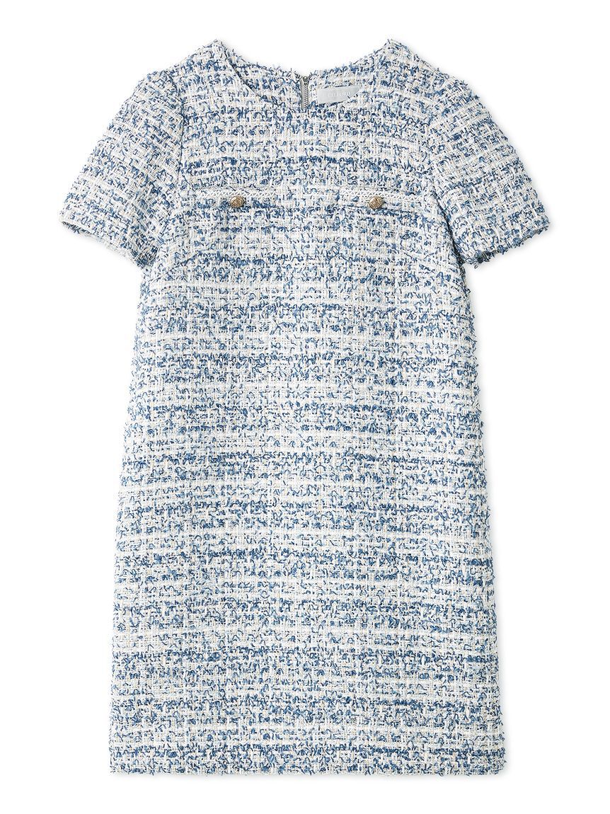 CELFORD「【セットアップ対応】ハーフスリーブツイードミニワンピース」|ワンピース|