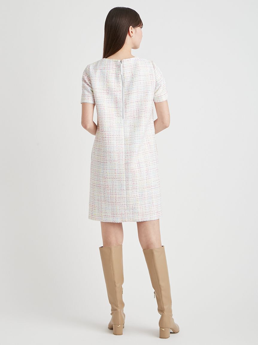 CELFORD「【セットアップ対応】ハーフスリーブツイードミニワンピース」|ワンピース|