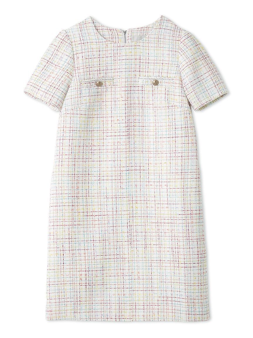 CELFORD「【セットアップ対応】ハーフスリーブツイードミニワンピース」|ワンピース|