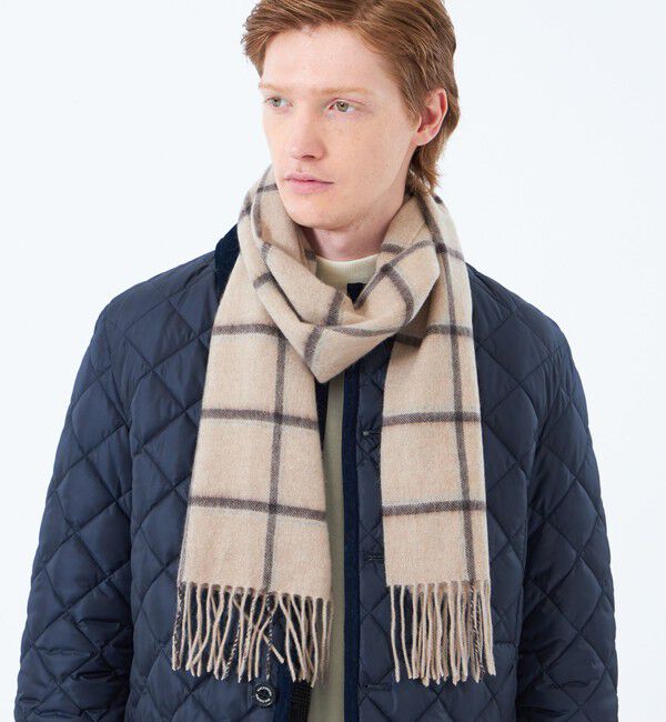 MACKINTOSH PHILOSOPHY「ウォッシャブルカシミヤ ブリティッシュチェックマフラー」|マフラー|ベージュ