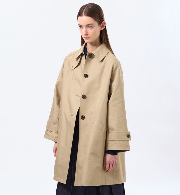MACKINTOSH PHILOSOPHY「【WELBURY(ウェルベリー)】ダブルクロス製」|ステンカラーコート|ベージュ