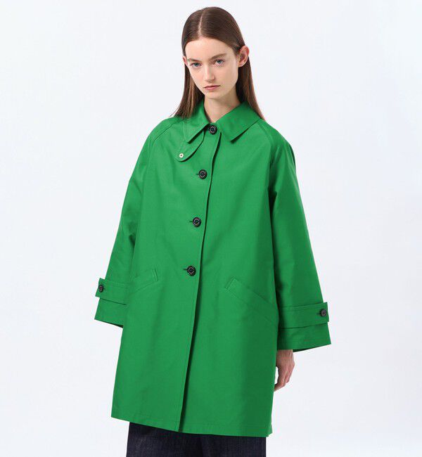 MACKINTOSH PHILOSOPHY「【WELBURY(ウェルベリー)】ダブルクロス製」|ステンカラーコート|グリーン