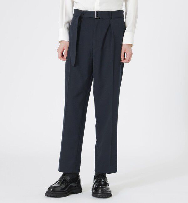  「スーパークリースベルテッドスラックス」|スラックス|ネイビー