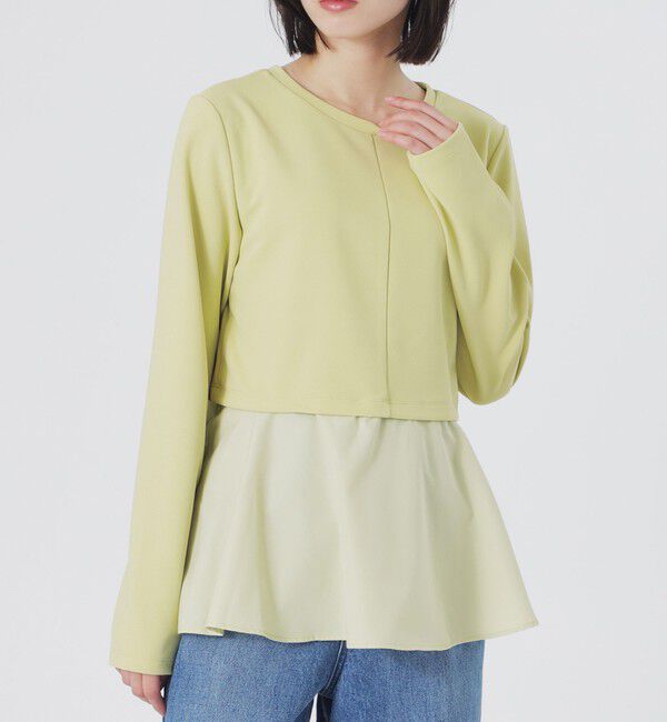  「ドッキングペプラムプルオーバー」|Tシャツ・カットソー|