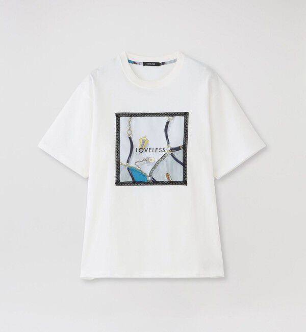  「スカーフトリミングTシャツ」|Tシャツ・カットソー|ホワイト