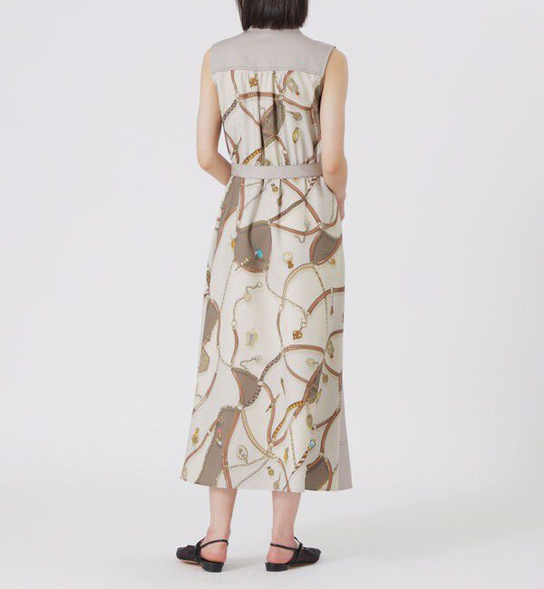  「バックスカーフノースリーブワンピース」|ワンピース|