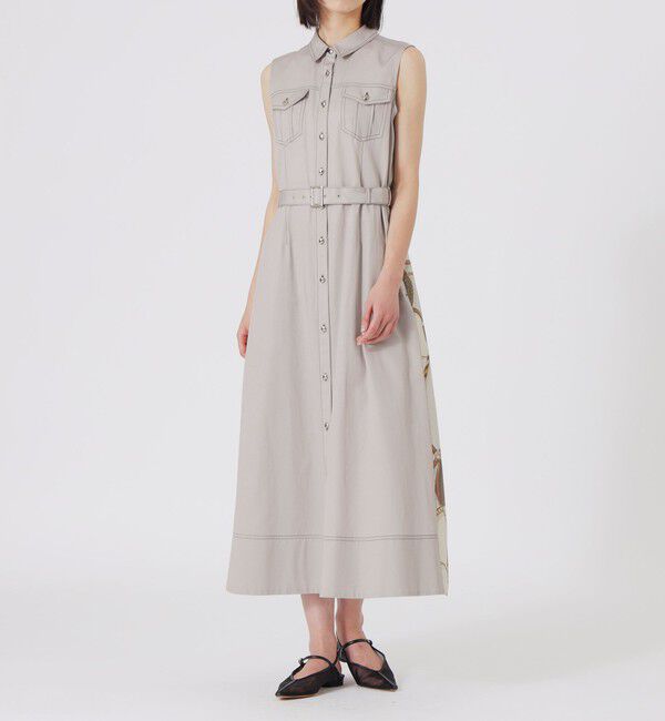  「バックスカーフノースリーブワンピース」|ワンピース|