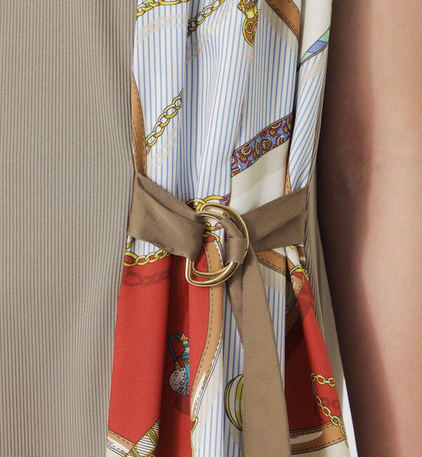  「サイドスカーフワンピース」|ワンピース|