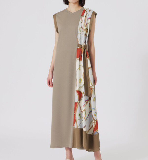  「サイドスカーフワンピース」|ワンピース|
