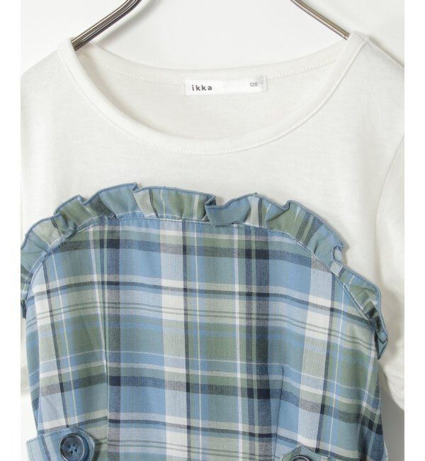 ikka kids「サイドタブドッキングワンピース（120~160cm）」|スカート|
