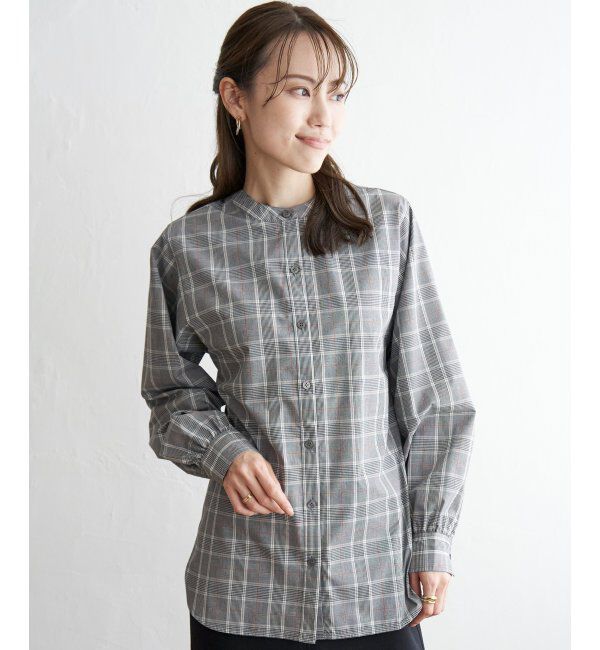 ikka「前後2WAYバンドカラーシャツ」|シャツ・ブラウス|