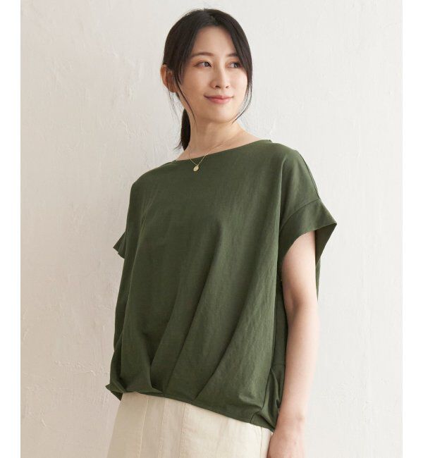 ikka「鹿の子前身タックプルオーバー」|その他|グリーン