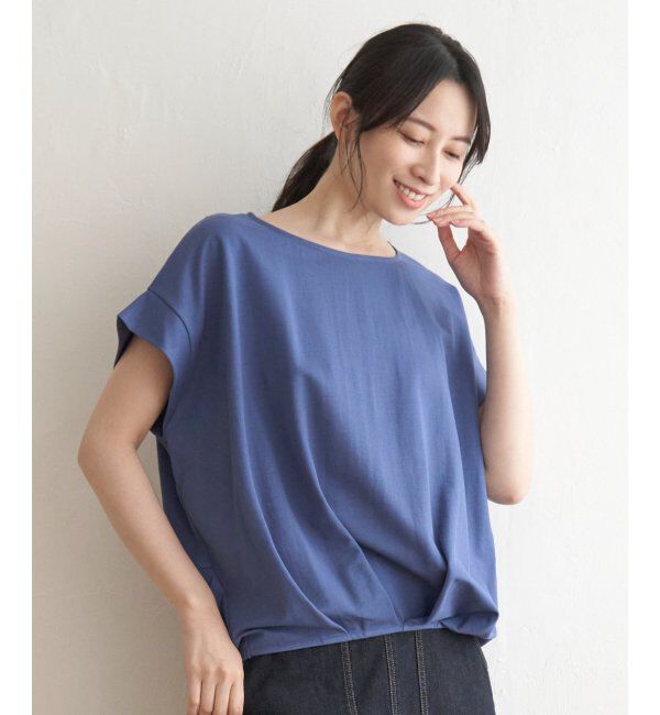 ikka「鹿の子前身タックプルオーバー」|その他|ブルー