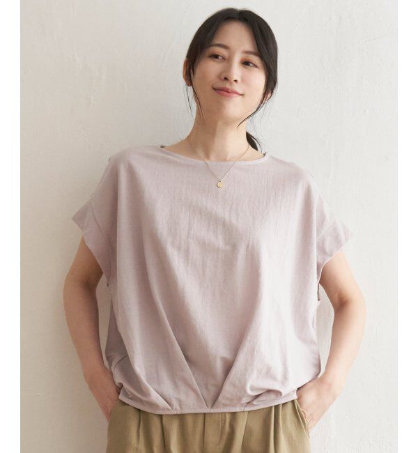 ikka「鹿の子前身タックプルオーバー」|その他|ベージュ