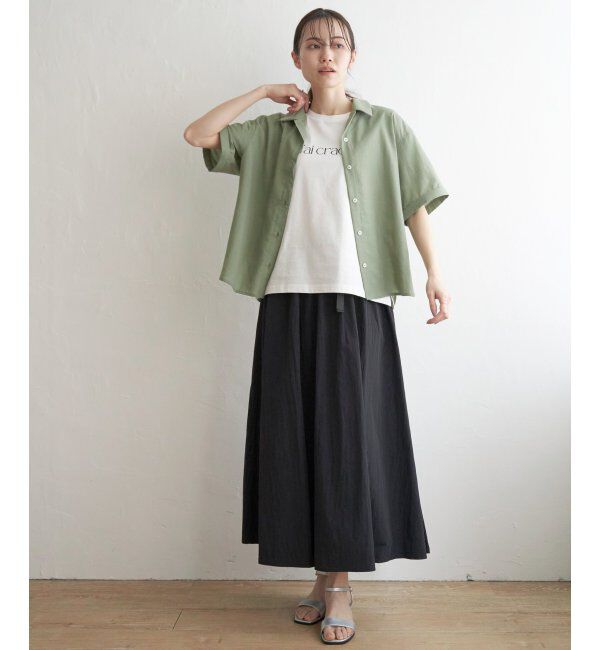 ikka「スズヤカオープンカラ－シャツ」|シャツ・ブラウス|