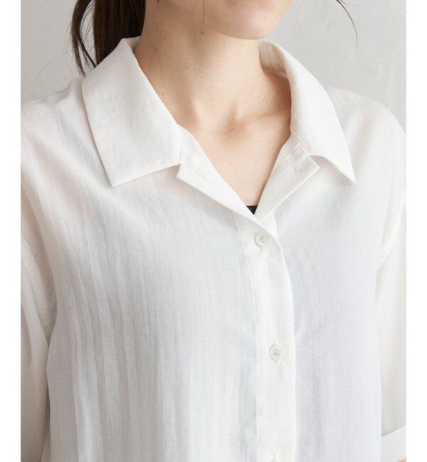 ikka「スズヤカオープンカラ－シャツ」|シャツ・ブラウス|