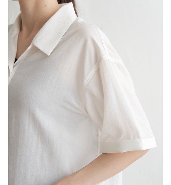 ikka「スズヤカオープンカラ－シャツ」|シャツ・ブラウス|