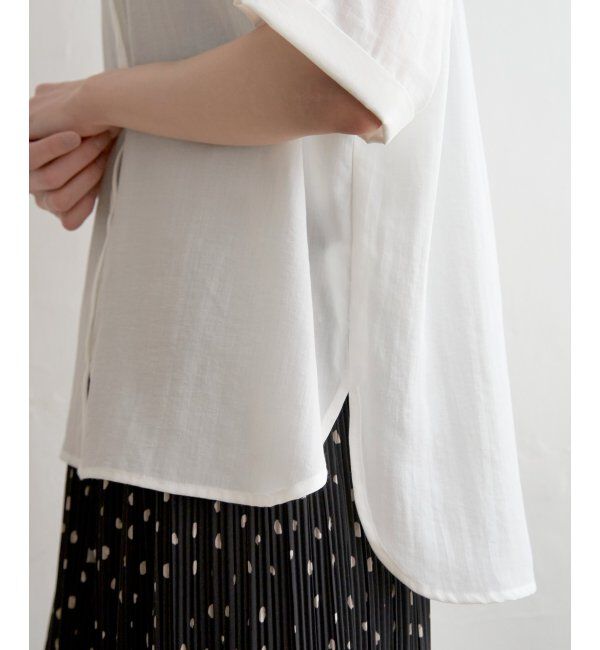 ikka「スズヤカオープンカラ－シャツ」|シャツ・ブラウス|