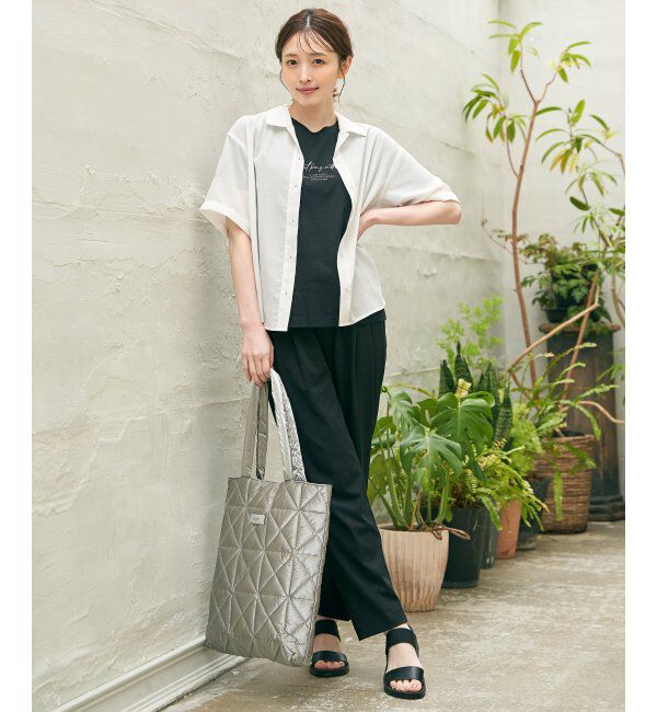 ikka「スズヤカオープンカラ－シャツ」|シャツ・ブラウス|