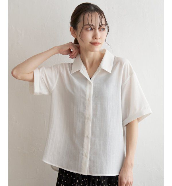 ikka「スズヤカオープンカラ－シャツ」|シャツ・ブラウス|