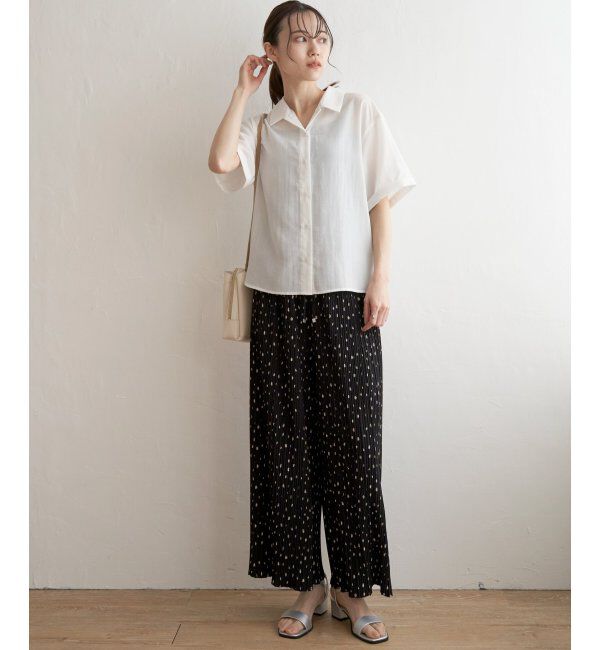 ikka「スズヤカオープンカラ－シャツ」|シャツ・ブラウス|