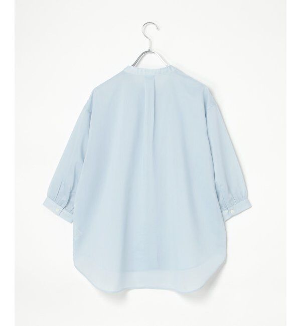 ikka「シアストライプバンドカラーシャツ」|シャツ・ブラウス|