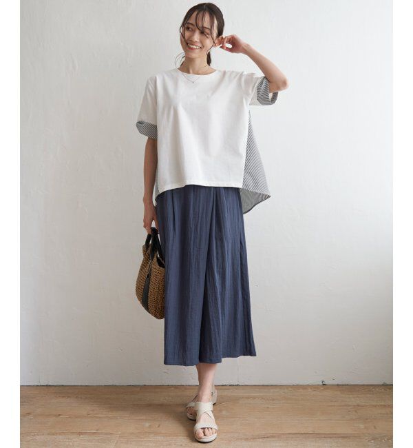 ikka「袖リボン切り替えプルオーバー」|その他|