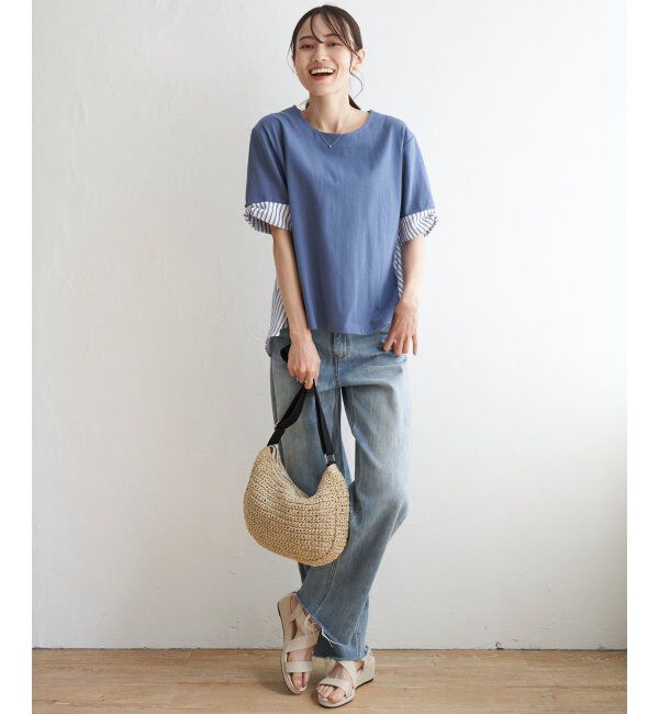 ikka「袖リボン切り替えプルオーバー」|その他|