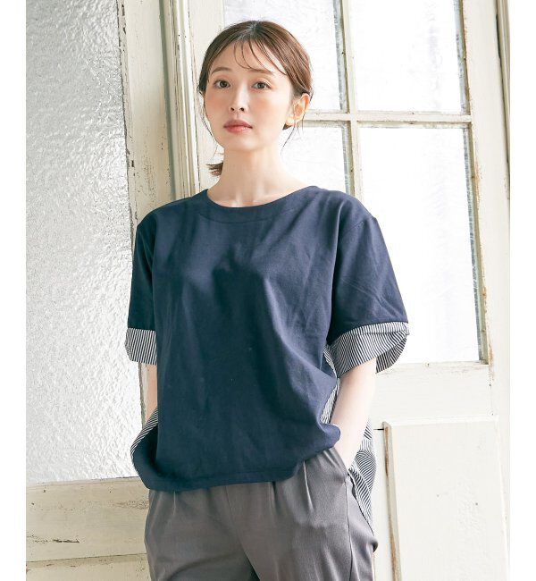 ikka「袖リボン切り替えプルオーバー」|その他|