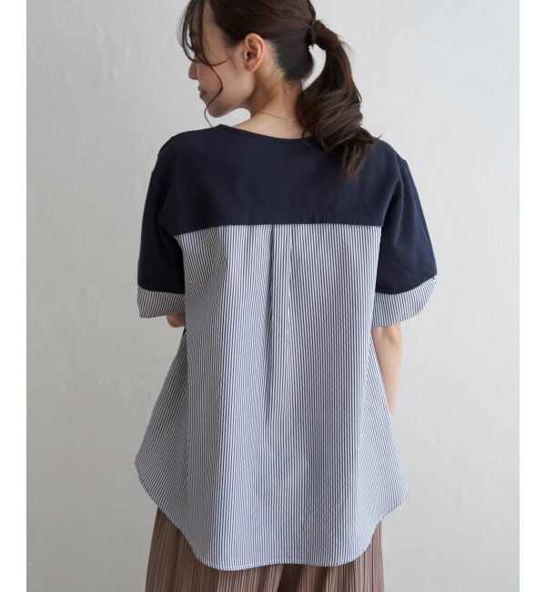 ikka「袖リボン切り替えプルオーバー」|その他|