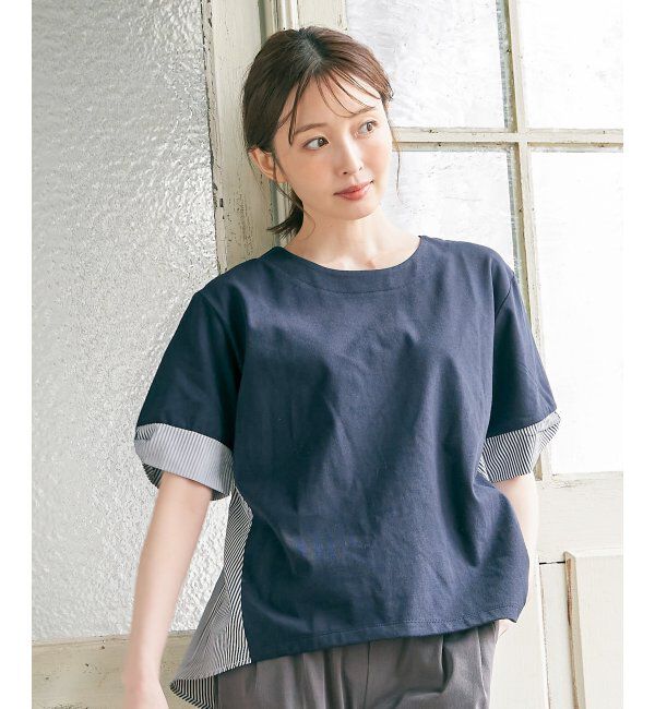 ikka「袖リボン切り替えプルオーバー」|その他|