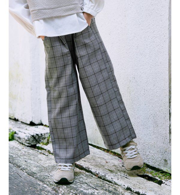 ikka kids「レースアップワイドパンツ（120~160cm）」|その他|