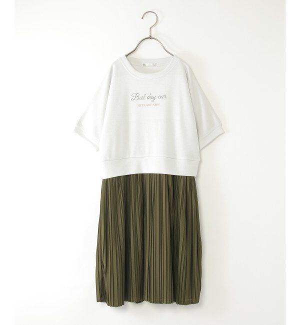 ikka kids「【親子コーデ】ラメ混ドルマンプリーツスカートワンピース（120~160cm）」|スカート|オフホワイト