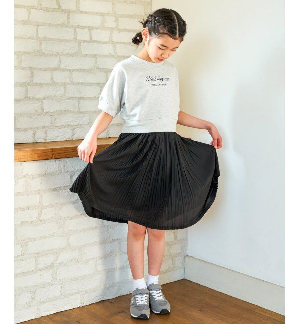 ikka kids「【親子コーデ】ラメ混ドルマンプリーツスカートワンピース（120~160cm）」|スカート|