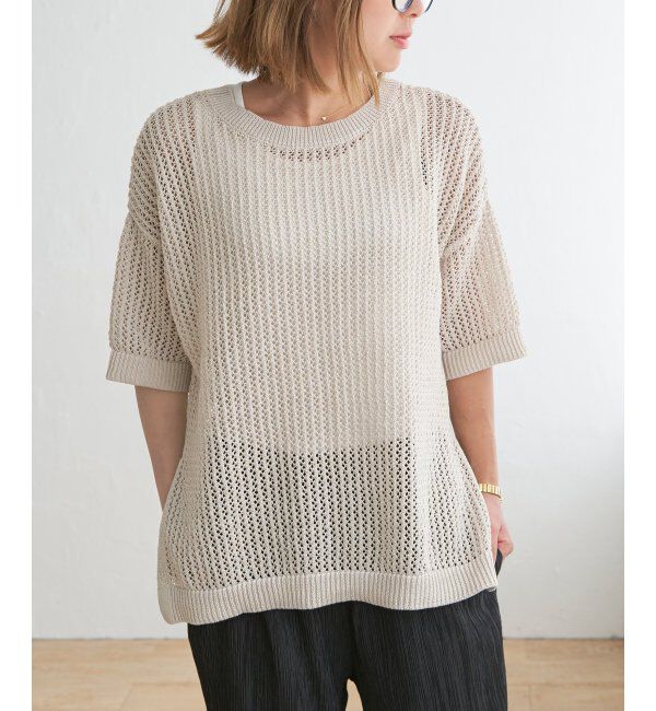 Lbc with Life「2WAYラメメッシュニットプルオーバー」|カーディガン|