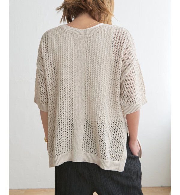 Lbc with Life「2WAYラメメッシュニットプルオーバー」|カーディガン|