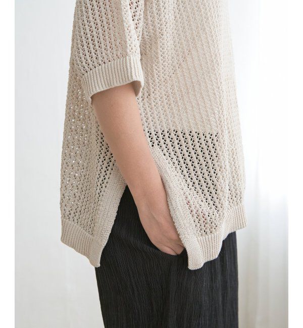Lbc with Life「2WAYラメメッシュニットプルオーバー」|カーディガン|