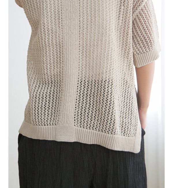 Lbc with Life「2WAYラメメッシュニットプルオーバー」|カーディガン|