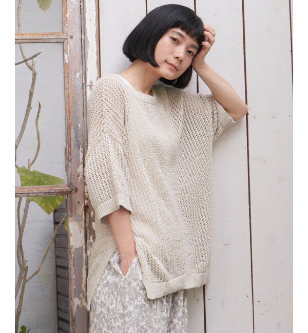 Lbc with Life「2WAYラメメッシュニットプルオーバー」|カーディガン|