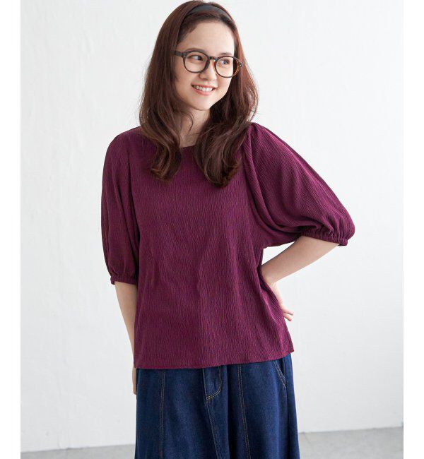Lbc with Life「楊柳Tブラウス」|その他|ダークレッド