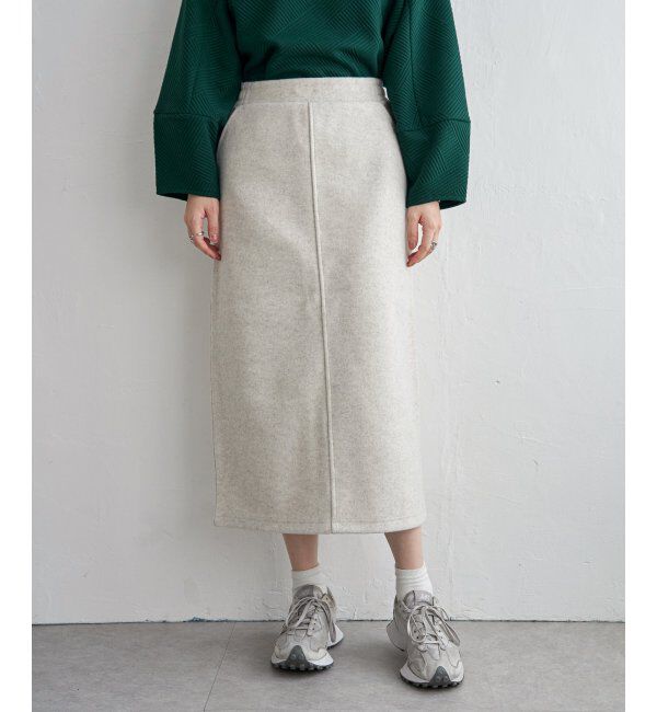 Lbc with Life「ジャージメルトンIラインスカート」|スカート|