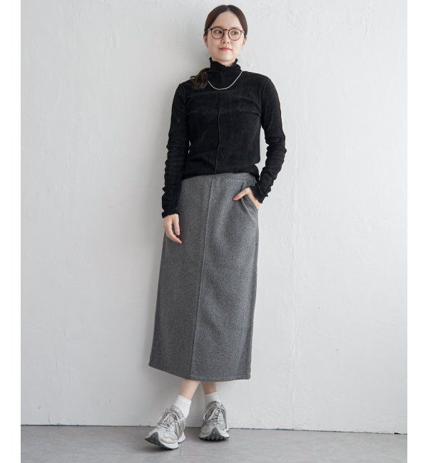 Lbc with Life「ジャージメルトンIラインスカート」|スカート|