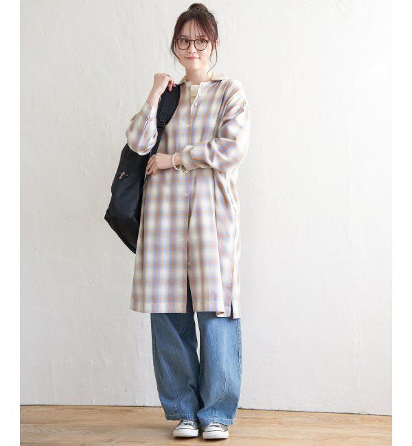 Lbc with Life「シャンブレーチェック3WAYワンピース」|ワンピース|