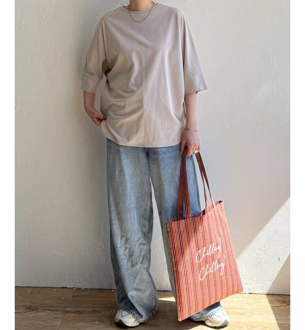 Lbc with Life「シルケット裾ラウンド袖切り替えTシャツ」|Tシャツ・カットソー|