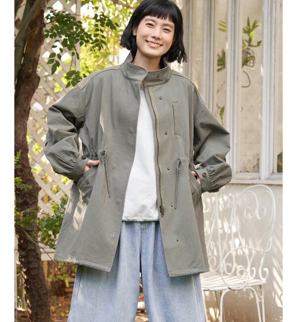 Lbc with Life「デニム切り替えモッズコート」|ブルゾン・スタジャン|