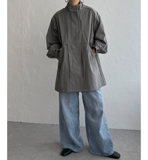 Lbc with Life「デニム切り替えモッズコート」|ブルゾン・スタジャン|