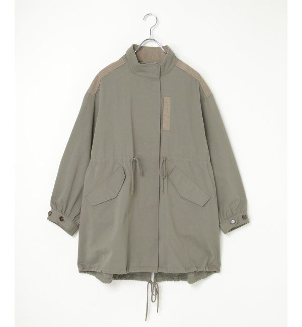 Lbc with Life「デニム切り替えモッズコート」|ブルゾン・スタジャン|