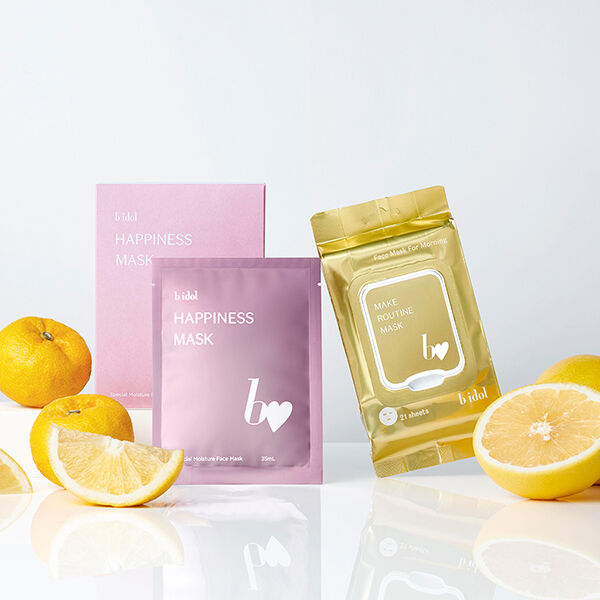  「b idol メイクルーティンマスクR 本体/グレープフルーツの香り (21枚入り)」|フェイスマスク・パック|