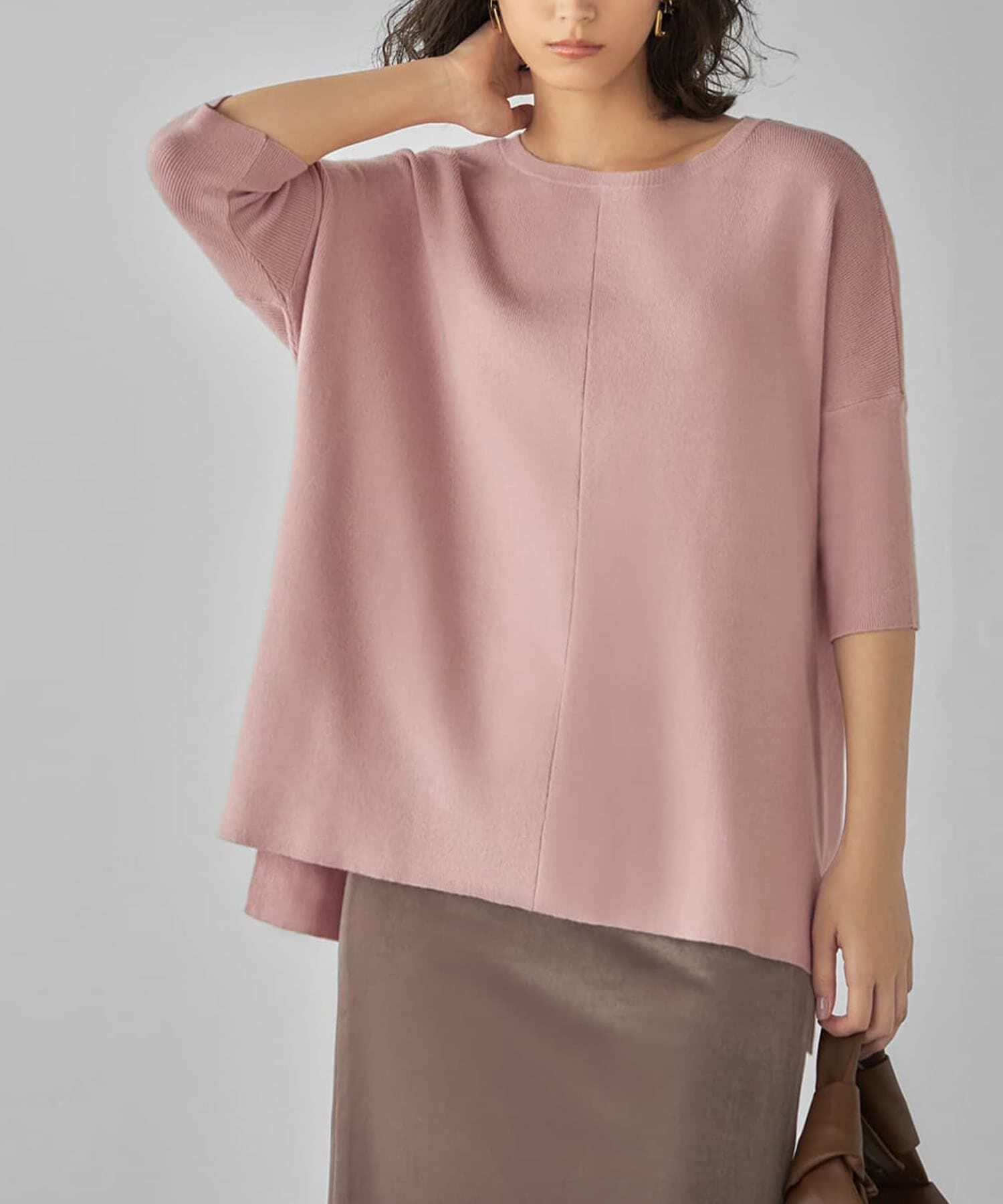 STYLE DELI「ソフトタッチ◆８分袖ドルマンニットトップス」|ニット・セーター|